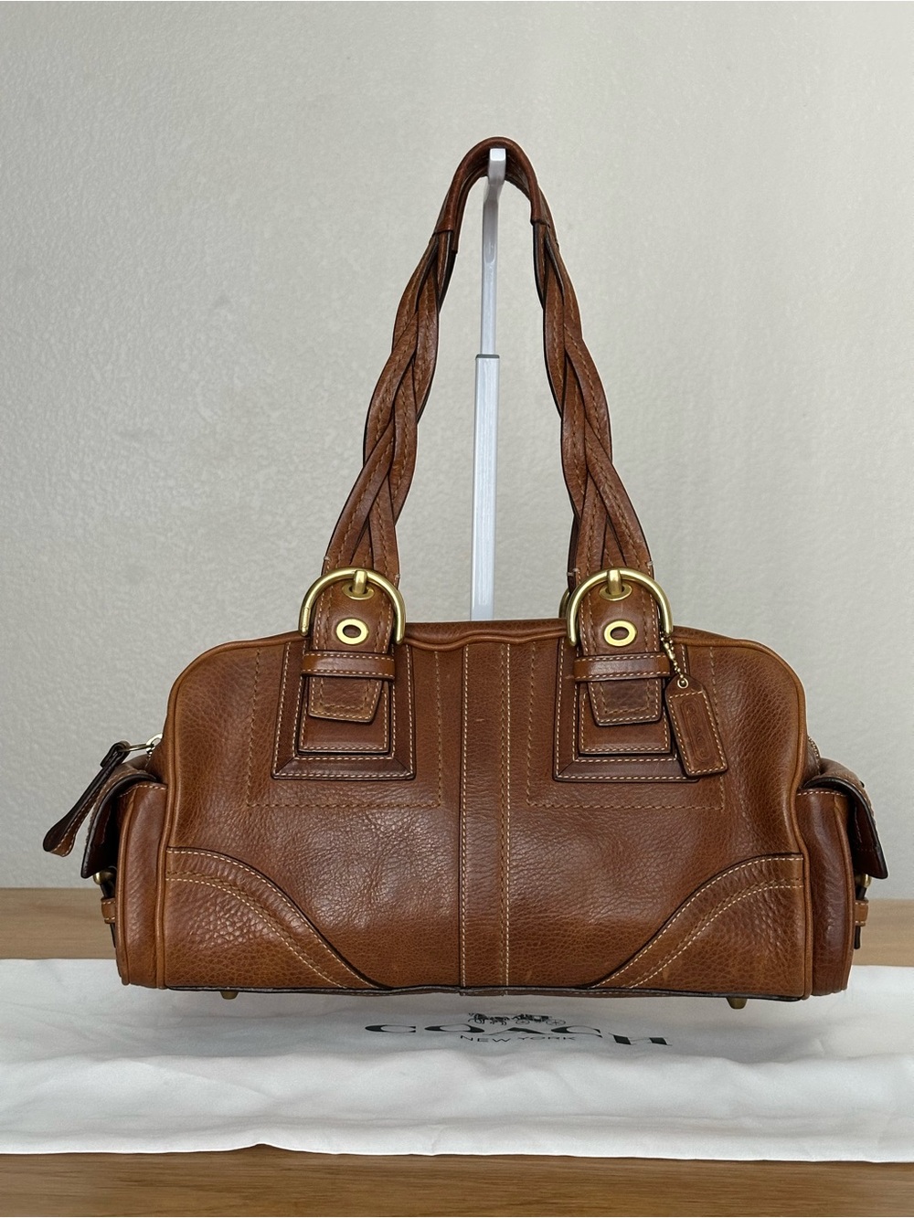 COACH Vintage Leather Shoulder Bag with dustbag